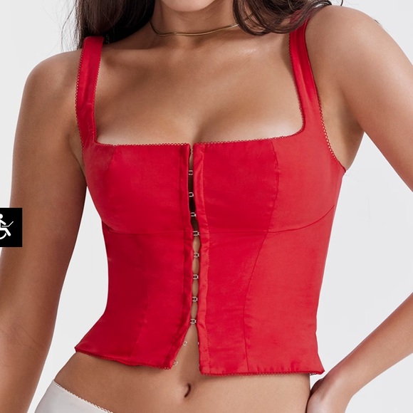 House of CB PIA Cherry Red Corset - New - Never Worn - XS